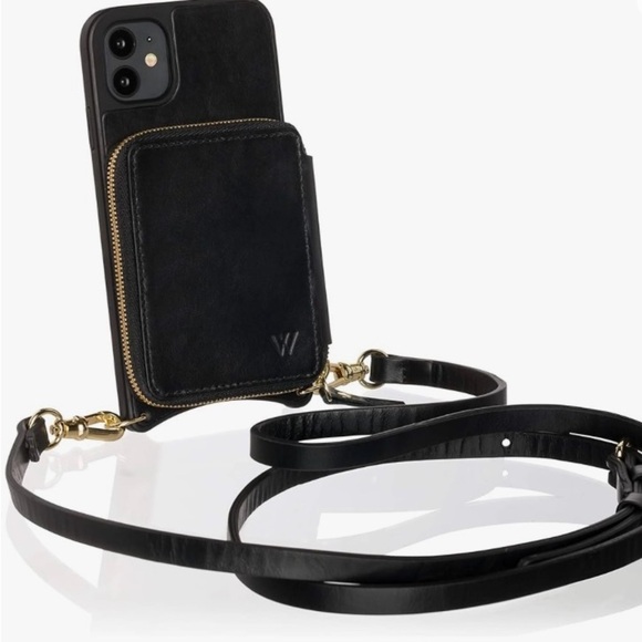New iPhone 11 Pro Max Wilken Leather iPhone Crossbody Phone Case with Wallet - Picture 1 of 14